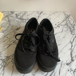 Vans Black Canvas Sneakers Classic Low-Top Design